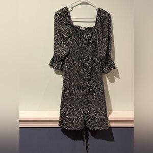 Blush Women’s Floral Black Ruffle Dress, Size Medium